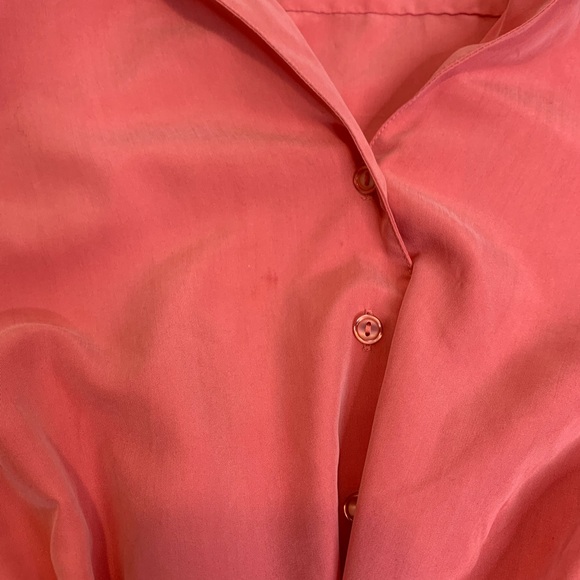 BEAUTIFUL SoftSurroundings Pink salmon Button Up LONG sleeve Dress Size PL - Picture 7 of 12